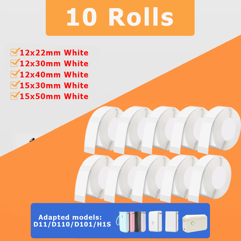 Typewriter Ribbon Roll - 10 ロール NiiMBOT D110 D11 D101