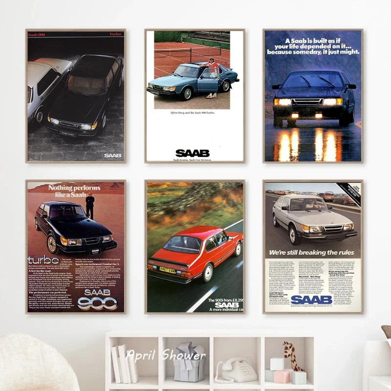 Vintage Collectible Posters - ヴィンテージターボの車のポスター,キャンバスの絵とプリント,芸術的な壁,男の子の部屋のHD画像,家の装飾,ファッショナブルなコレクション,900