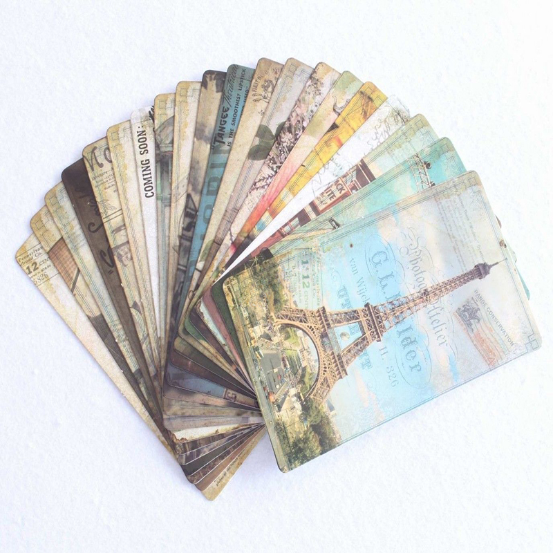 Collectible Vintage Greeting Cards - グリーティングカードを収集する価値のある新しい32個のヴィンテージの有名な建物のレトロな古い旅行のはがき