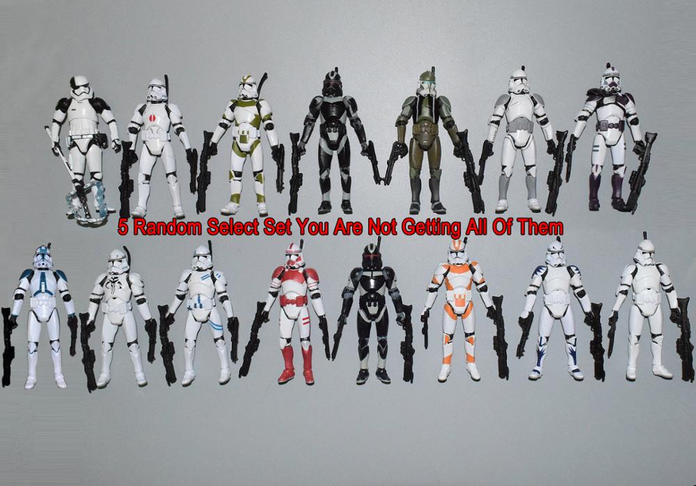 Vintage Collection Star Wars - 5つのランダムなスターウォーズの置物,パブリックシャドウ,utapau,ショック501442nd,bmf,ラネリオン,シェルター,クローントルーパー,3.75インチアクション
