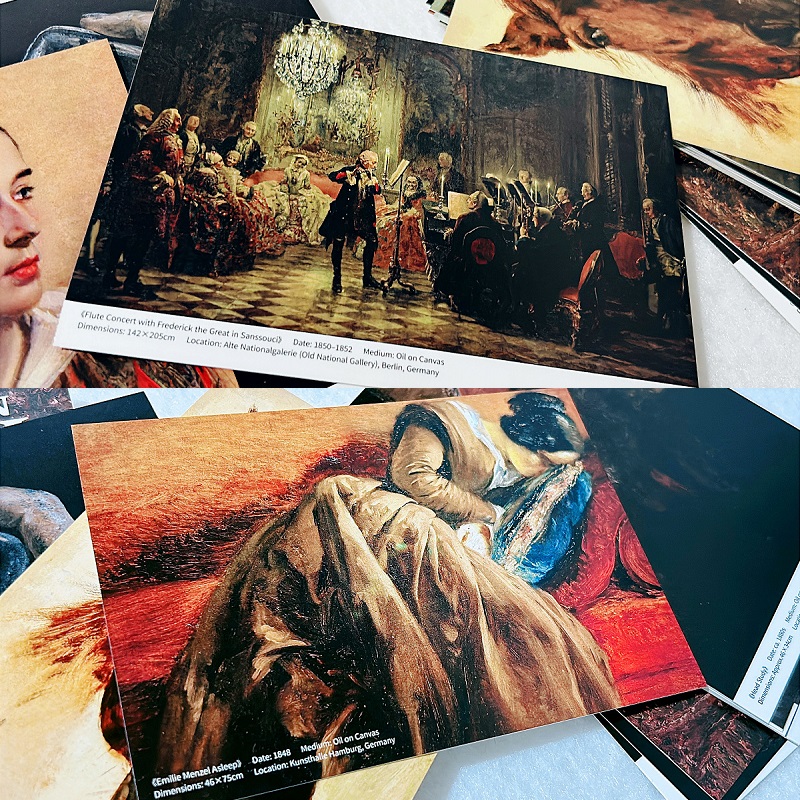 アドルフ・フォン・メンゼル油絵ポストカード30枚セット -  - Collectible Vintage Greeting Cards のレビューと価格