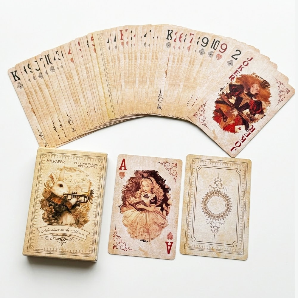 55枚入り 不思議の国のアリス トランプ 高級レトロスタイル - Vintage Collectible Board Games のレビューと価格