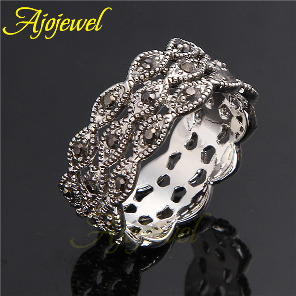 女性のためのAjojewel-3レベルのラインストーンリング - Vintage And Collectible Items のレビューと価格