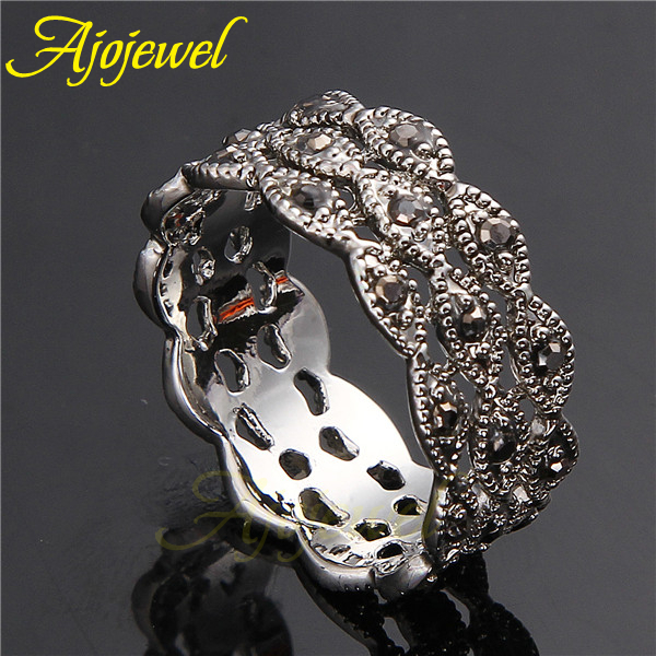 女性のためのAjojewel-3レベルのラインストーンリング - Vintage And Collectible Items のレビューと価格