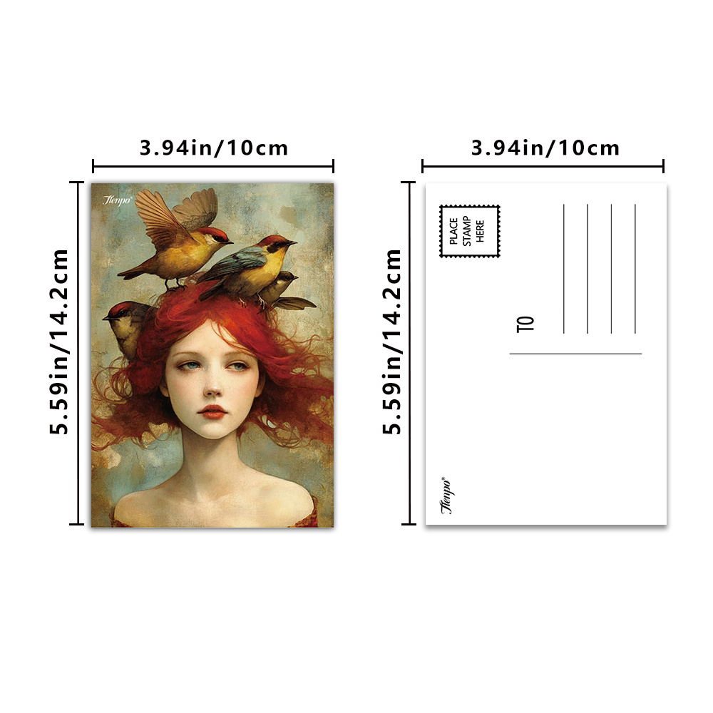 32枚入り、ヴィンテージ鳥の巣ヘッドピースポストカード、装飾 - Collectible Vintage Greeting Cards のレビューと価格