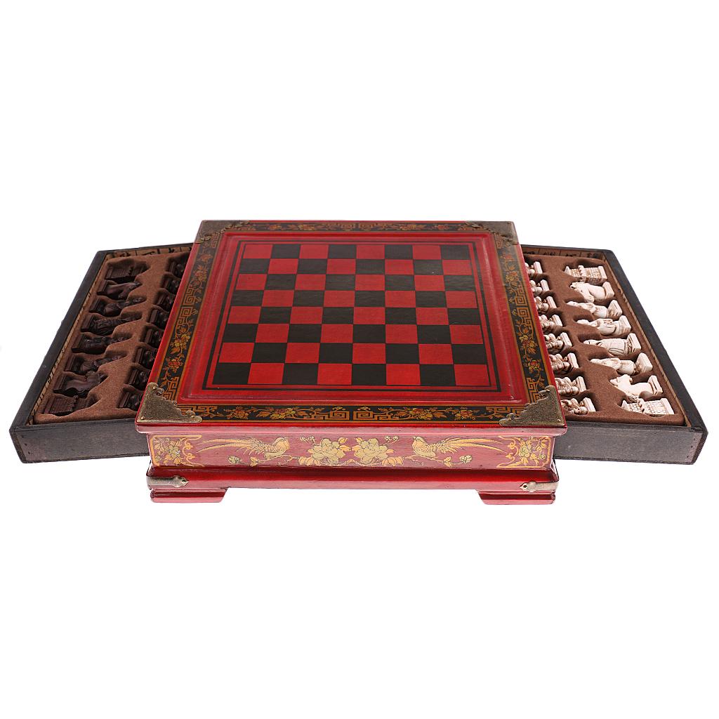 中国チェスセット樹脂製アンティークボードゲームヴィンテージコ - Vintage Collectible Board Games のレビューと価格