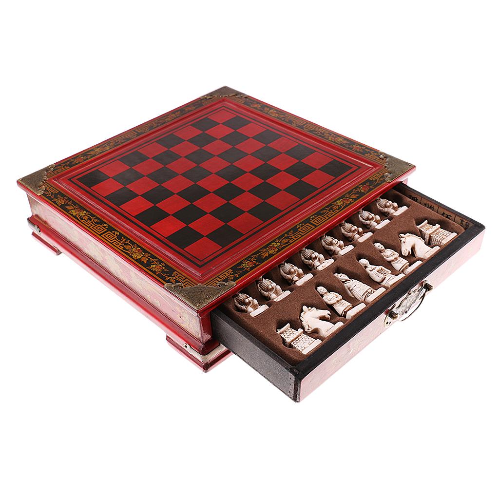 中国チェスセット樹脂製アンティークボードゲームヴィンテージコ - Vintage Collectible Board Games のレビューと価格