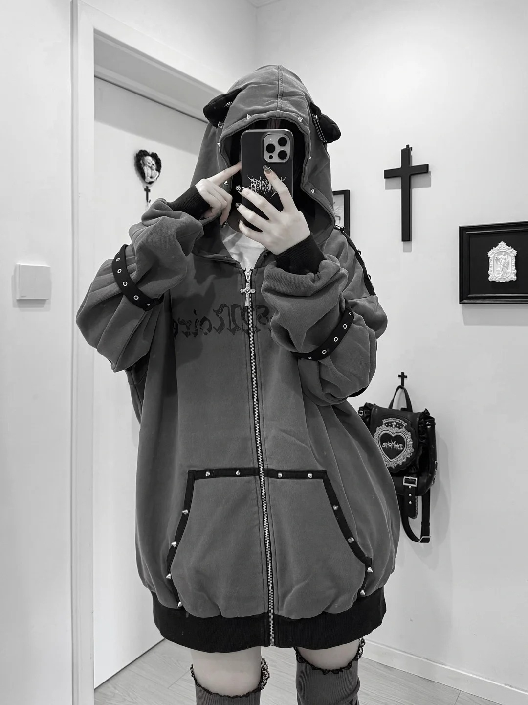 ストリートウェア原宿フーディージャケット婦人服フード付きパン - Vintage Zip Hoodie のレビューと価格