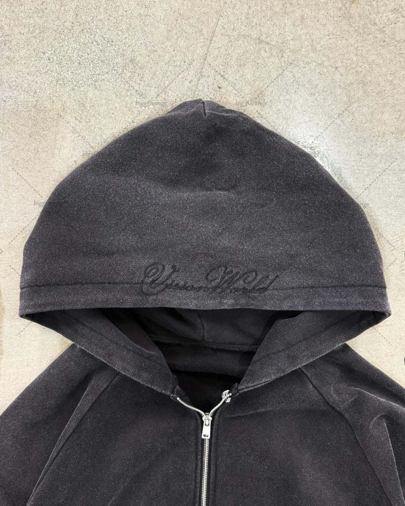 Y2K 原宿ゴシックレタープリントレトロファッション男性と女 - Vintage Zip Hoodie のレビューと価格