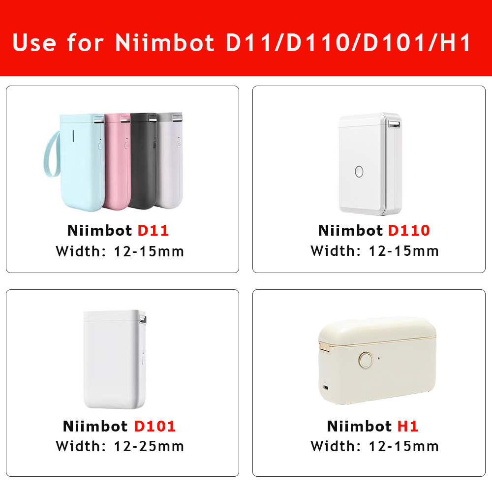 10 ロール NiiMBOT D110 D11 D101 H - Typewriter Ribbon Roll のレビューと価格