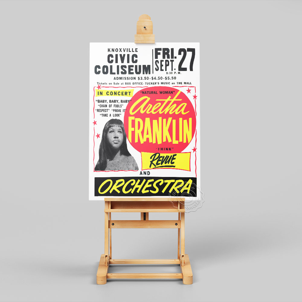 ヴィンテージ音楽会場プリントポスター、アメリカシンガーアレサ - Vintage Collectible Posters のレビューと価格