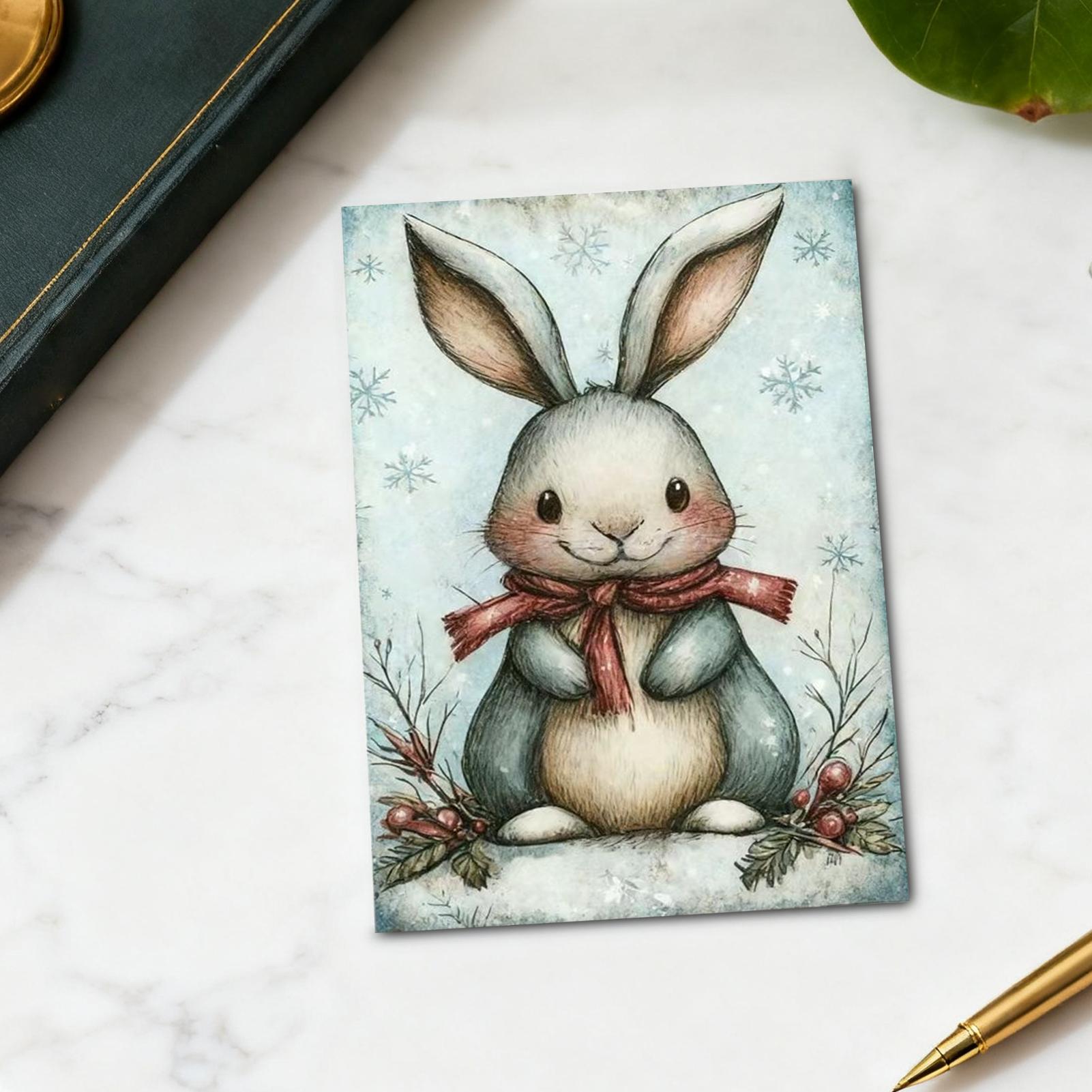 クリスマスカード 20枚入り コレクタブル 雪のテーマ ヴィ - Collectible Vintage Greeting Cards のレビューと価格