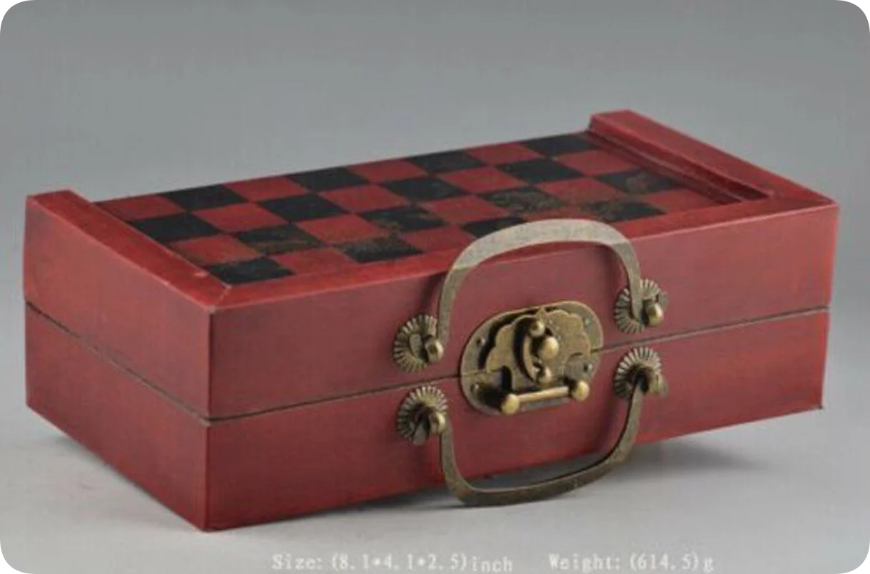 折りたたみ式ヴィンテージチェスセットボードゲーム木製32個の - Vintage Collectible Board Games のレビューと価格
