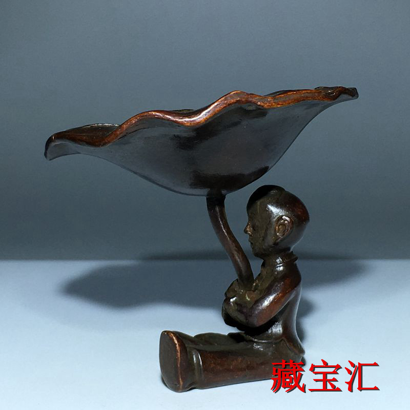 ヴィンテージアンティーク蓮の葉子供像ブロンズ製田舎古物コレク - Vintage And Collectible Items のレビューと価格