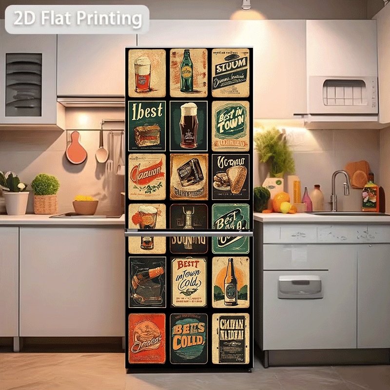 冷蔵庫ステッカー、冷蔵庫と食器洗い機用ステッカー、ヴィンテー - Vintage Collectible Posters のレビューと価格