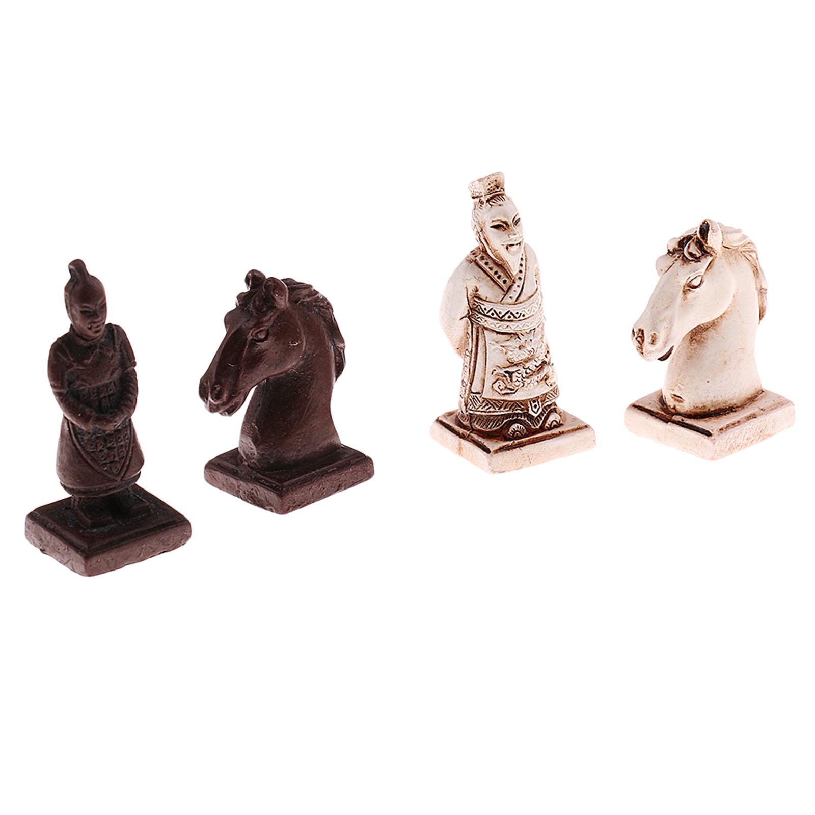 32 ピース/セット樹脂製伝統的な中国チェス、コーヒー木製テ - Vintage Collectible Board Games のレビューと価格