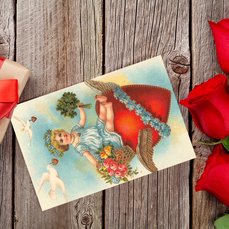 バレンタインデーのヴィンテージポストカード、グリーティングカ - Collectible Vintage Greeting Cards のレビューと価格