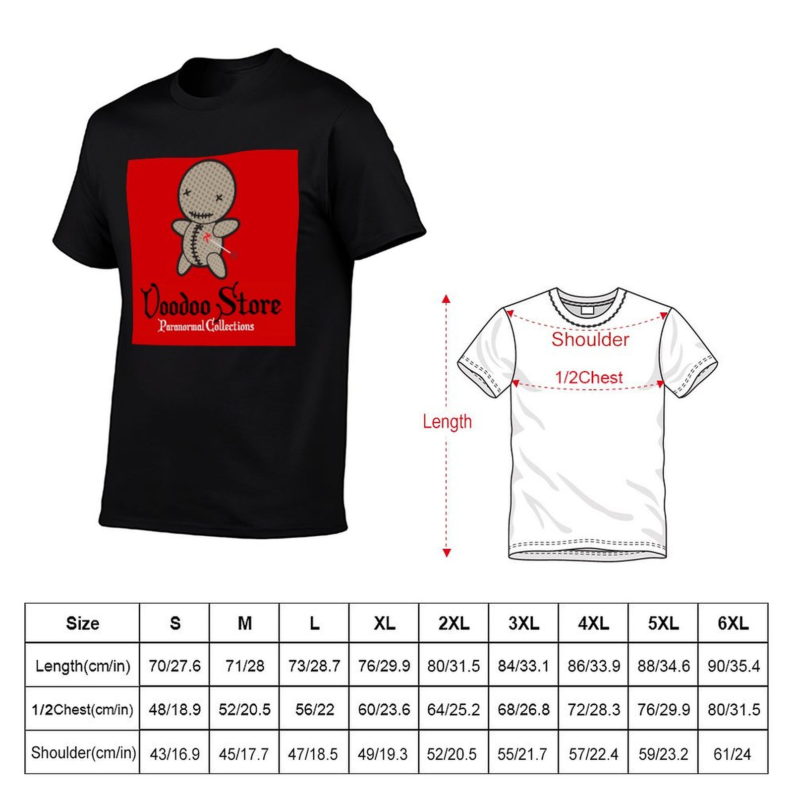 ブードゥー教の店の超常現象コレクション #   6 Tシャツ - Vintage And Collectible Stores のレビューと価格