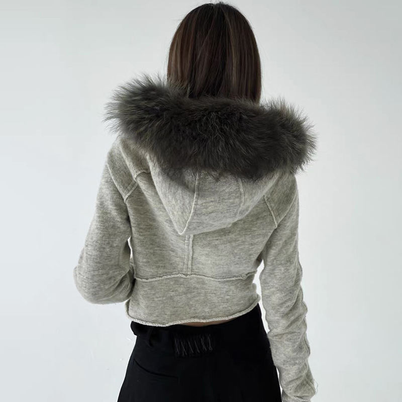 女性用ジッパー付きパーカー,ヴィンテージファッションのスウェ - Vintage Zip Hoodie のレビューと価格
