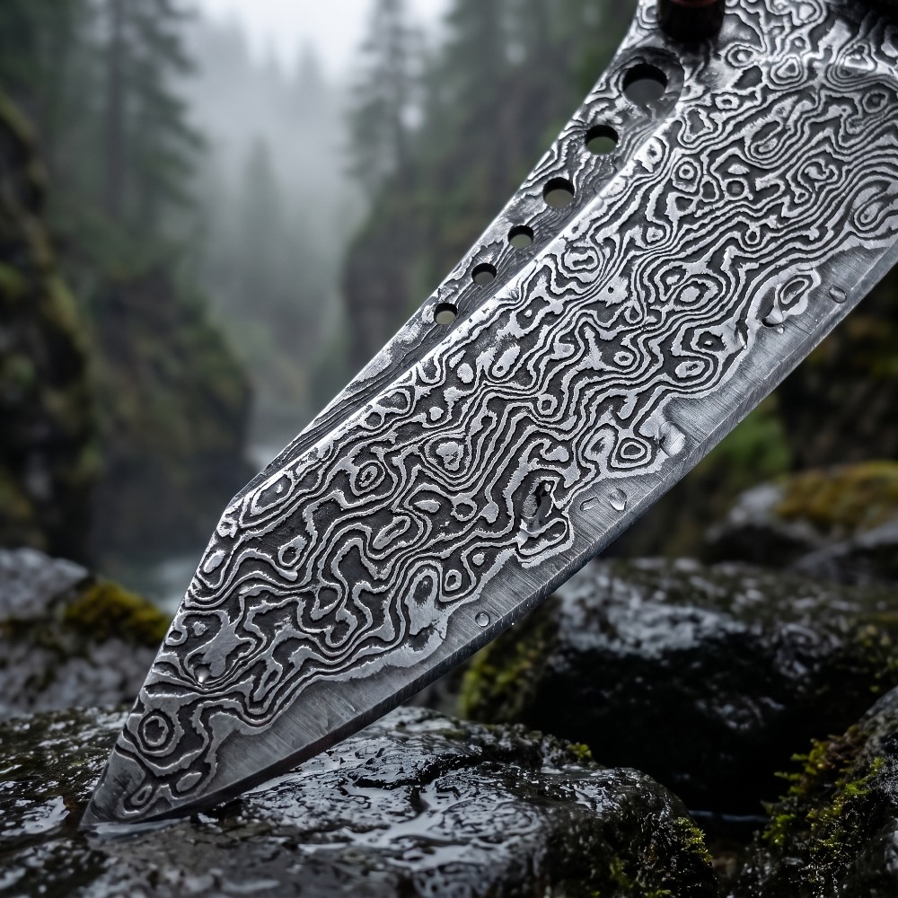 高硬度ダマスカス模様折りたたみナイフ、ヴィンテージ装飾コレク - Vintage Collectible Knives のレビューと価格